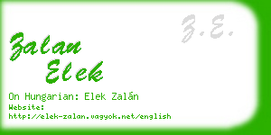 zalan elek business card
