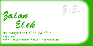 zalan elek business card